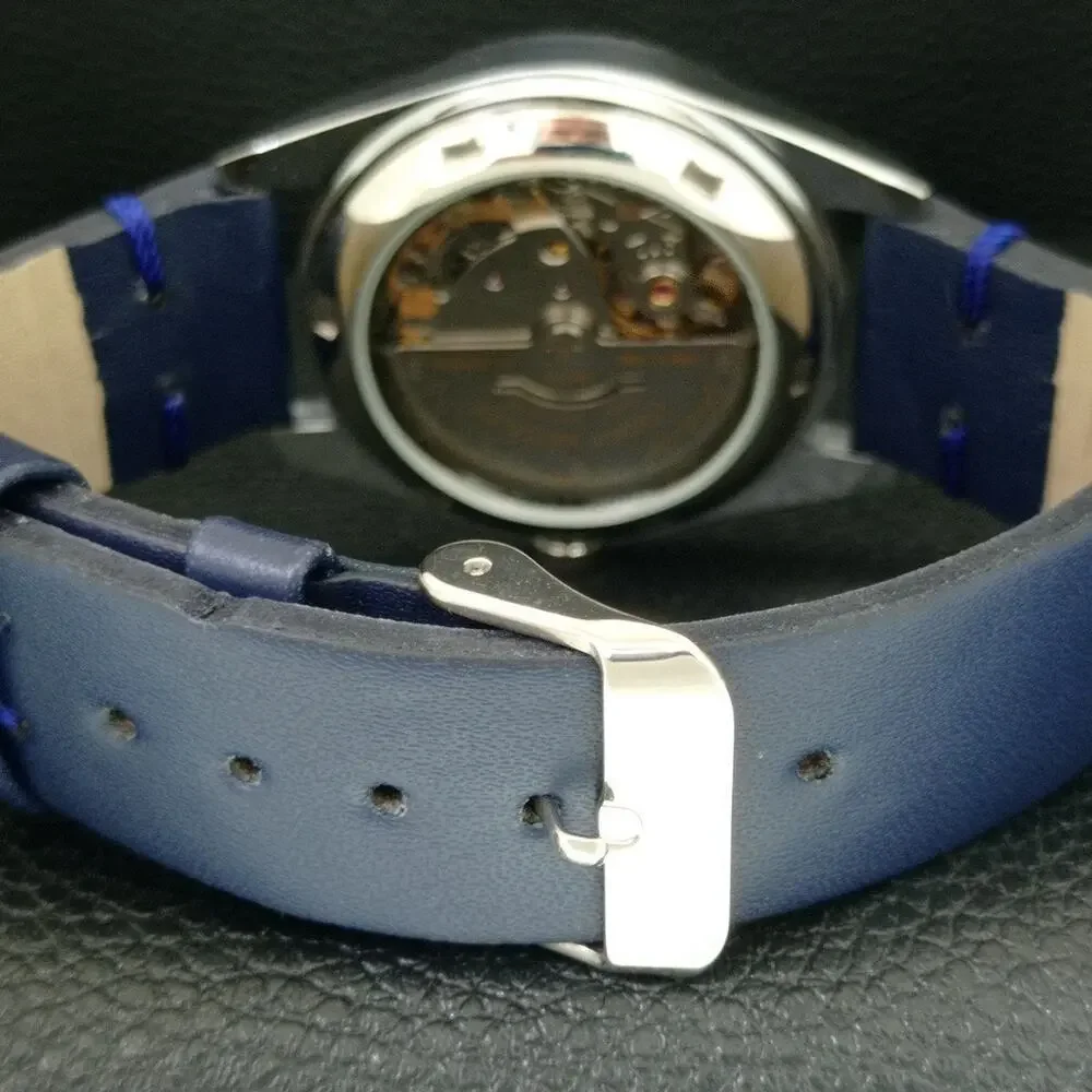 Citizen Blue Dial Men's Automatic Watch with Silver Case